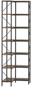 HOMCOM Estante de canto de 7 níveis industrial com prateleiras, 60 x 60 x 198 cm, marrom rústico | Aosom Portugal