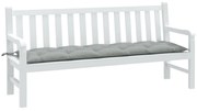 Almofadão banco jardim 180x50x7cm mesclado tecido cinza-claro