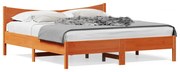 vidaXL Cama sem colchão 180x200 cm pinho maciço castanho-mel