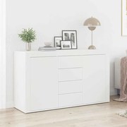vidaXL Aparador Branco Branco Madeira 120 x 36 x 69 cm Armazenamento