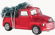 Ornamento de Natal pintado à mão Vintage Pick-up Truck
