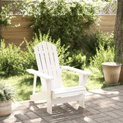 vidaXL Cadeira adirondack 69x85x90,5 cm madeira de abeto maciça branco