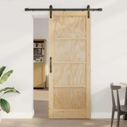 vidaXL Porta Deslizante Castanho 83 x 211 cm