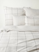 Capa de edredão em flanela de algodão xadrez Noelle