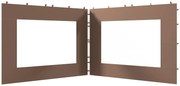 Outsunny Paredes Laterais Tenda 2 Painéis Tecido Oxford Janela Resistente Durável Ideal Tendas 6x3 m 3x3 m 295x195 cm Marron | Aosom Portugal