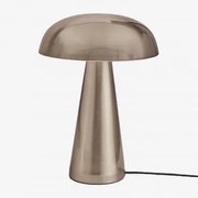 Candeeiro De Mesa De Ferro Galina ↑35 Cm Cinza Cromado - Sklum
