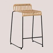 Banco Alto De Jardim Em Rattan Sintético (77,5cm) Aroa ↑65 Cm & Negro - Sklum