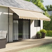 vidaXL Tecido de substituição para toldo 4x3 m riscas multicor