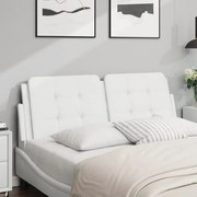vidaXL Almofadão de cabeceira 140 cm couro artificial branco