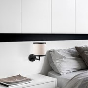 Aplique de Parede Way – Preto e Branco – 18 x 28 x 30 cm