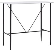 vidaXL Mesa de bar 120x60x110 cm MDF branco
