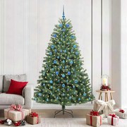 vidaXL Árvore de Natal Articulada Artificial Verde 210 cm PVC e Metal