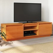 vidaXL Móvel de TV 140x35x40 cm madeira de pinho maciça castanho mel