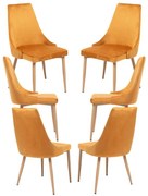 Pack 6 Cadeiras Stoik Wood - Mostarda