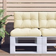 vidaXL Almofadão para paletes 50x40x12 cm tecido creme