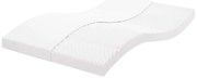 vidaXL Colchão de espuma 120x210 cm 7 zonas dureza 20 ILD branco