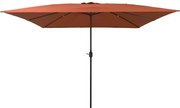vidaXL Guarda-sol de Jardim Vermelho e Preto 295 x 295 x 245 cm
