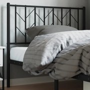 vidaXL Cabeceira de cama 100 cm metal preto