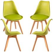 Pack 4 Cadeiras Synk Basic - Verde Claro
