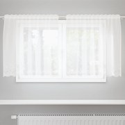 vidaXL Cortina de Renda com cortinas Floral Branco 150 x 100 cm Poliéster