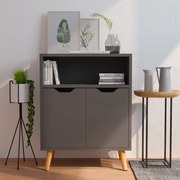 vidaXL Aparador 60x30x72 cm derivados de madeira cinza