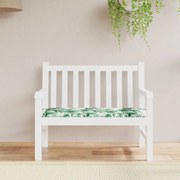 vidaXL Almofadão banco jardim 120x50x4 cm tecido oxford padrão folhas