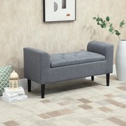 Banco com Arrumação – Baom – 116x44x58 cm – Cinzento