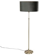 Candeeiro de Pé Dourado com Abajur de Veludo Oval Verde 50cm - Parte