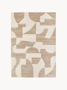 Tapete em lã artesanal com relevo Corin