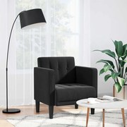 vidaXL Poltrona com apoio de braços 53 cm veludo preto