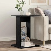 vidaXL Mesa Lateral Carvalho Preto 45 x 40 x 62,5 cm