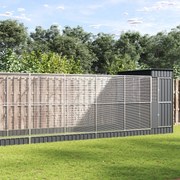 vidaXL Aviário com extensão 830x203x216 cm aço prateado