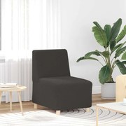 vidaXL Poltrona sem braços 55 cm tecido encaracolado tipo lã cinzento-escuro