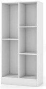 Estante de 7 cubos com 2 kits antitombamento para sala de estar, quarto infantil - Natural