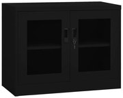 vidaXL Armário de escritório 90x40x70 cm aço preto