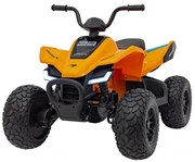 Moto 4 elétrica para crianças 12V 4x4 Mclaren Racing MCL 35, Controle remoto, Rodas Espuma EVA, assento couro ecológico laranja
