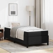 vidaXL Estrutura da Cama com colchão Preto 80 x 200 cm tecido