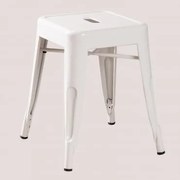Banco Baixo Empilhável De 45 Cm Em Aço Lix Branco - Sklum