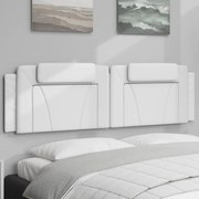 vidaXL Almofadão de cabeceira Viana 180 cm couro artificial branco