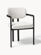 Cadeira de jantar em bouclé com braços Adrien