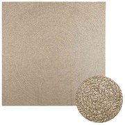 vidaXL Tapete ZIZUR bege 240x240 cm aspeto de juta interior e exterior