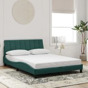 vidaXL Estrutura de cama sem colchão Hanko 140x190 cm veludo verde-escuro
