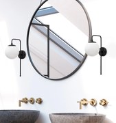 Aplique de Parede Viran – Preto e Branco – 15 x 28 x 43 cm