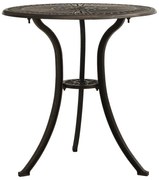 vidaXL Mesa de jardim 62x62x65 cm alumínio fundido bronze