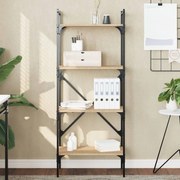 vidaXL Estante c/ 4 prateleiras derivados de madeira carvalho sonoma