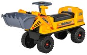 HOMCOM Trator sem Pedais para Crianças de 2-3 Anos com Pá Escavadora Espaço de Armazenamento Oculto Volante e Buzina 70x26x37cm Amarelo