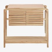 Conjunto De Móvel De Casa De Banho Em Madeira De Teca Bradley Sem Lavatório & Sem Espelho & Sem Torneira & ↔︎ 90 Cm - Sklum