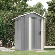 vidaXL Abrigo de jardim 126x97,5x177 cm aço galvanizado cinzento