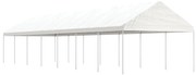 Gazebo com telhado 15,61x4,08x3,22 m polietileno branco