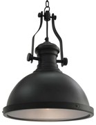 vidaXL Candeeiro de teto redondo E27 preto